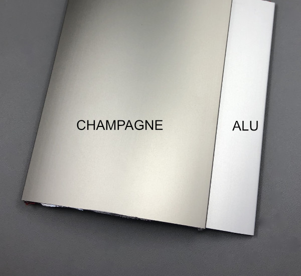 Barre de seuil d'arrêt en alu anodisé couleur acier inox PARKETTFREUND