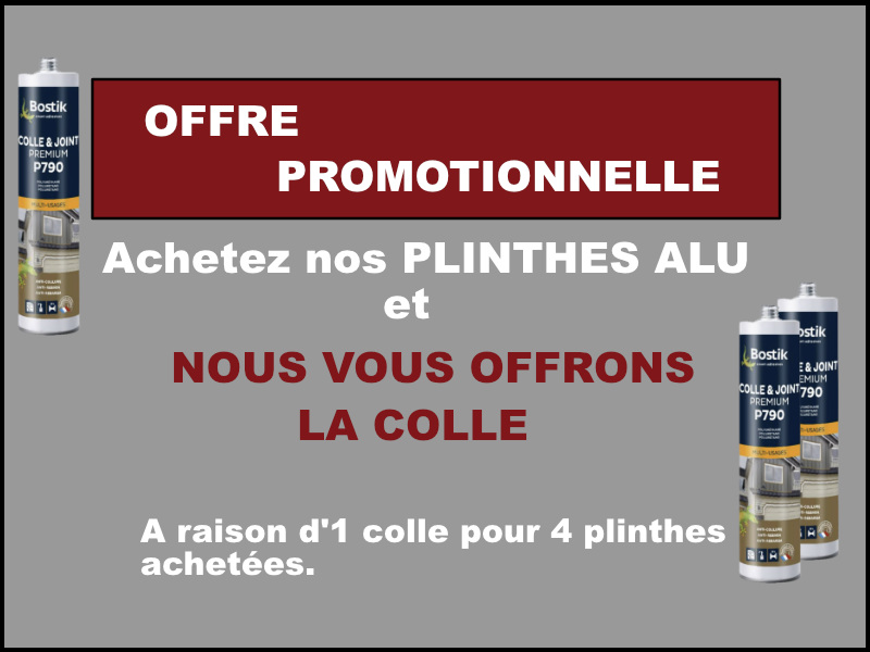 OFFRE PLINTHE ALU POUR COLLE