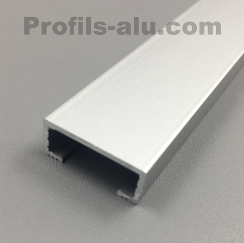 Profilé Plat alu anodisé noir brossé 20x2mm 2,50M