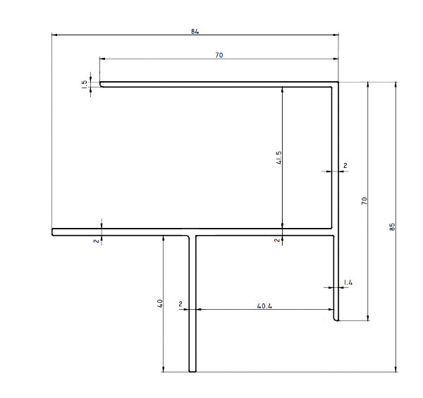 PROFILE D'ANGLE PANNEAU