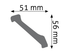 SCHEMA MOULURE PLAFOND Polystyrène HD 51x56 mm