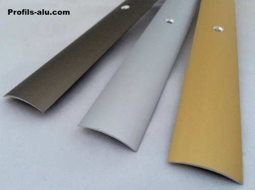 Profilé de transition / Bande de seuil / 80 mm Aluminium anodisé, centre foré couleur: bronze clair type: 350